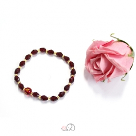 (보시용)옴마니반메훔주불 크리스탈 합장주 -레드(100개)