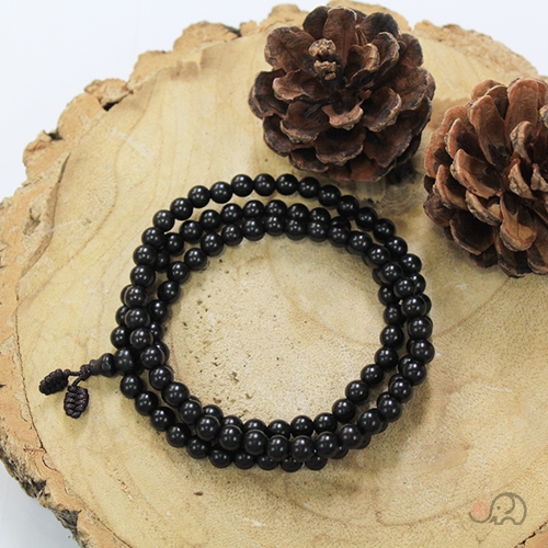 흑단 고무줄 108염주 6mm