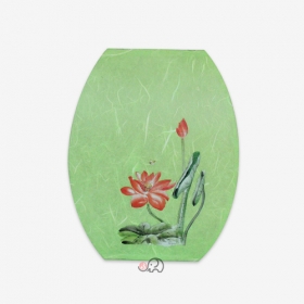 연꽃문양 고급사각한지등 (소)  (가로15x세로20cm)