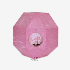 6호 연꽃문양 고급팔각한지등 (15.5 x 15.5cm)