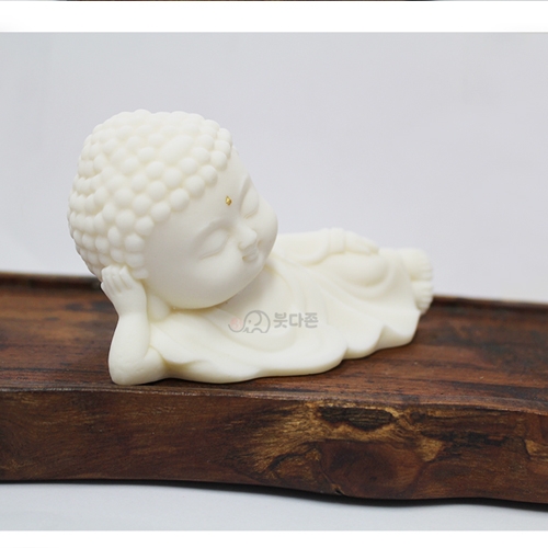 상아야자 석가모니 와불상 (11x7cm)