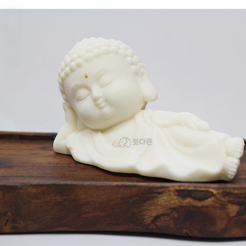 상아야자 석가모니 와불상 (11x7cm)