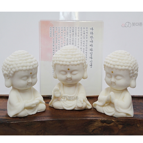상아야자 미니 삼존불 불상세트(3불세트)