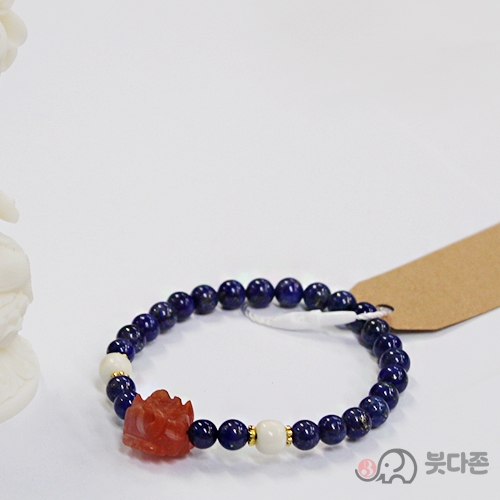 장미주불 천연 청금석 합장주6mm