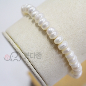 못난이 진주팔찌 (대) 약 6mm (한정상품)
