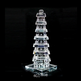 크리스탈7층탑 (높이26cm)