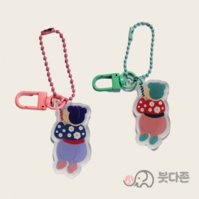 악착보살 캐릭터 키링 (핑크/민트 택1)