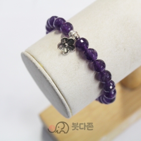 다각자수정합장주 (꽃메달) 8mm