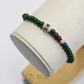 천연옻칠팔찌(재물대운) 4mm - 그린