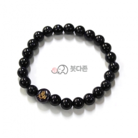 청금석 옴 금장주불 합장주 8mm - 원석팔찌,패션염주,불교팔찌