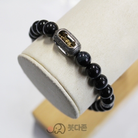 실버 금강저주불 호안석 팔찌 8mm (블루)