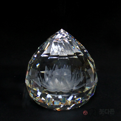 장식용 물방울 크리스탈 연꽃 8cm