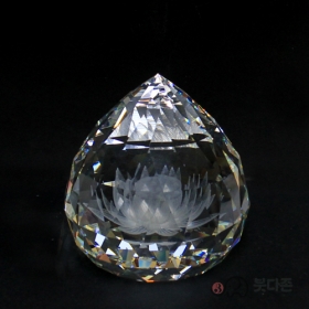 장식용 물방울 크리스탈 연꽃 8cm