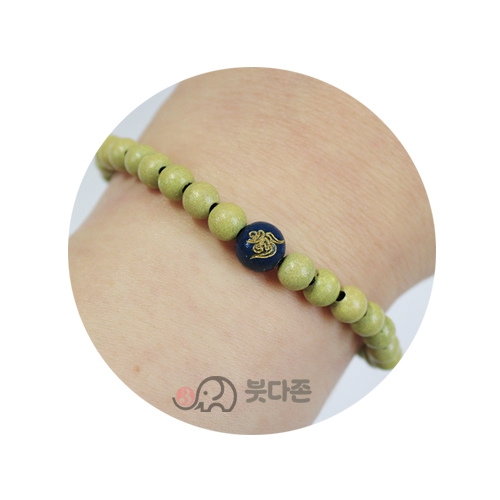 건강에 좋은 옻칠 합장주 베이지 6mm  (사이즈택1)
