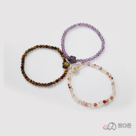 천연석 스타합장주(B)4mm(종류3가지)  (호안석 자수정 개화마노)