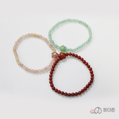 천연석 스타합장주(A)4mm(종류3가지)(딸기수정 동령석 레드옥)