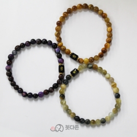 삼부적 호안석합장주(B)6mm(색상3가지) (무지개호안석 금호안석 몽호안석)