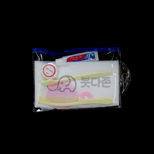 세면도구세트(치약 칫솔 비누 수건 거울 빗)