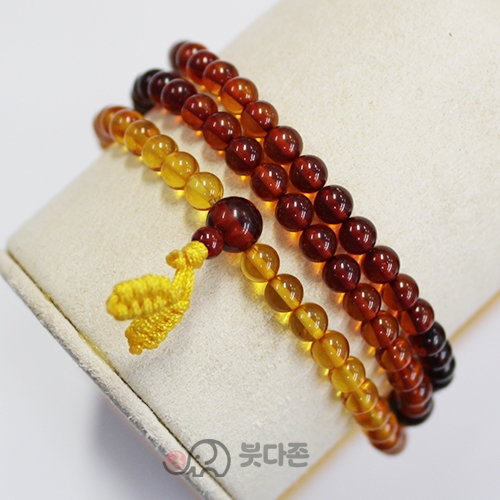 호박 고무줄108염주 5mm (8g)