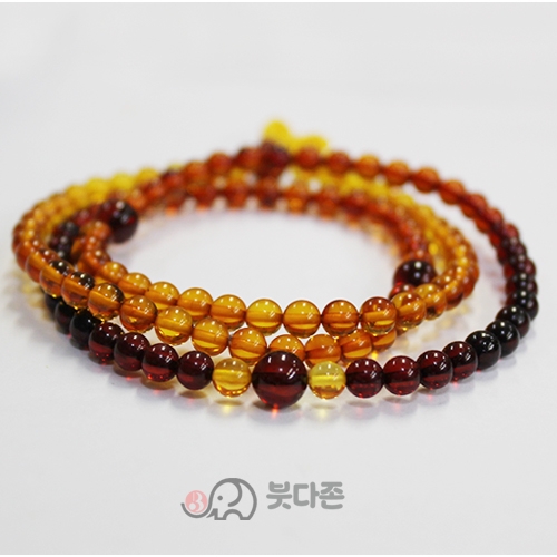 호박 고무줄108염주 5mm (8g)