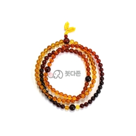 호박 고무줄108염주 5mm (8g)