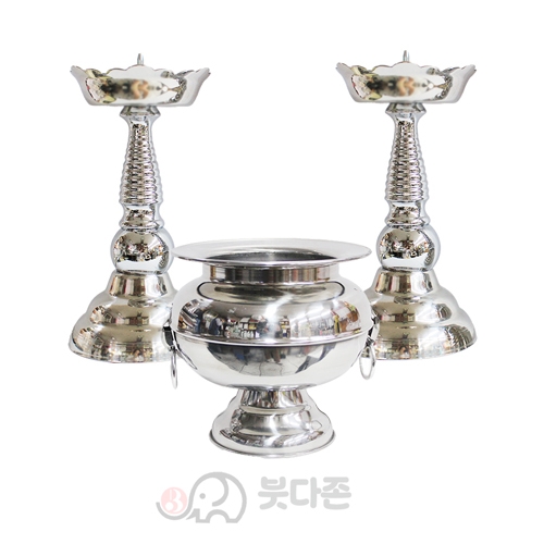 스텐 오봉촛대향로 세트 (21cm)