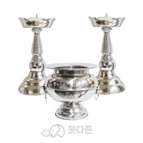 스텐 오봉촛대향로 세트 (21cm)