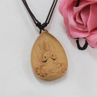 인도산 백단 보현보살 목걸이 (약4cm) - 실천과 용기의 상징