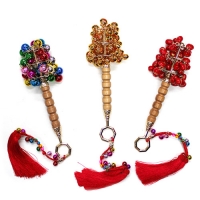3단 동자방울 28cm (금색,빨강,오색 택1)