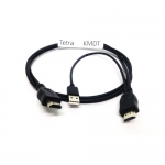 Tetra-KMDT HDMI to HDMI+USB 통합 케이블