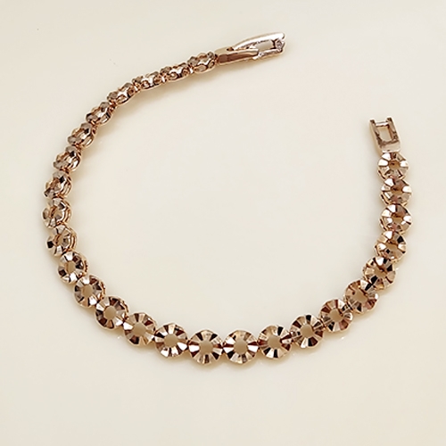 14K 18K 라운드 컷팅 팔찌 5mm