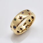 14K 18K 컬러큐빅반지