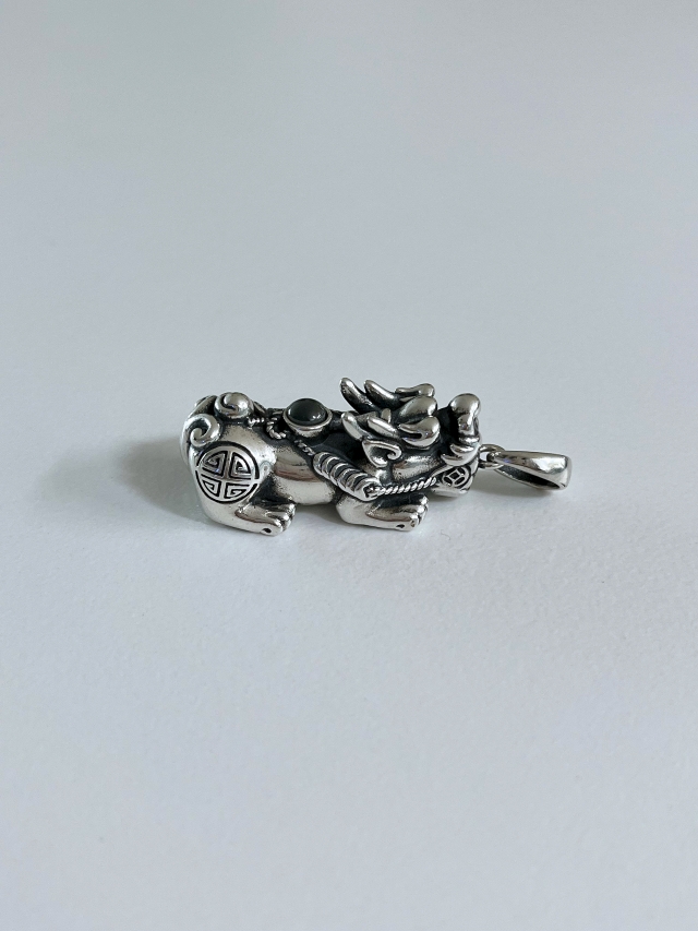 S. 실버 40mm 비휴 팬던트