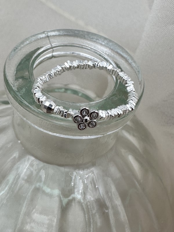 R. handmade flower ring