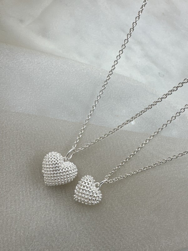 N.12MM+15MM 신상하트 레이어드 목걸이