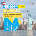 미국유심 Monthly03 / 30일 40GB+핫스팟 5GB 통화,문자 무제한 H2O통신사