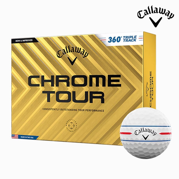 캘러웨이 크롬투어 360 트리플트랙 화이트 4PC 골프볼 골프공 2024년