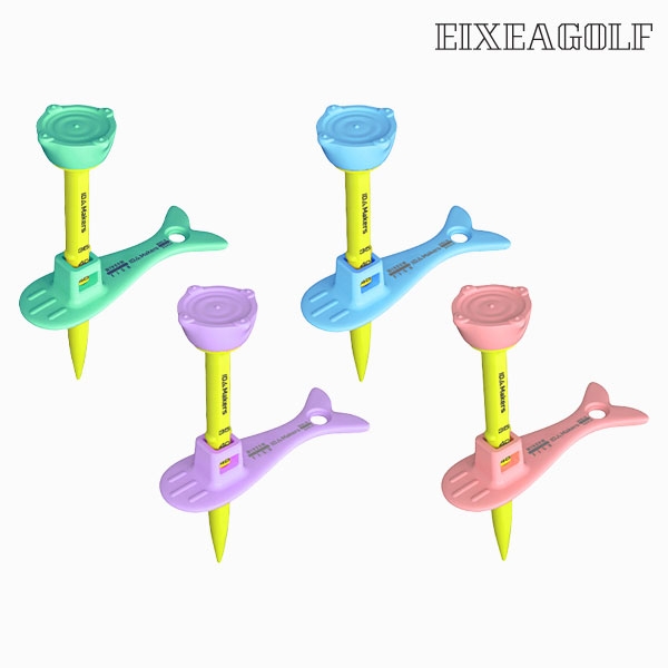 [색상랜덤] 엑시아 윈도우피쉬 실리콘 골프티 높이조절