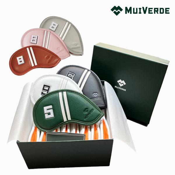 무이베르데 골프 아이언 커버 세트 4-S (9EA) 고급 가죽 자석 선물 2024년