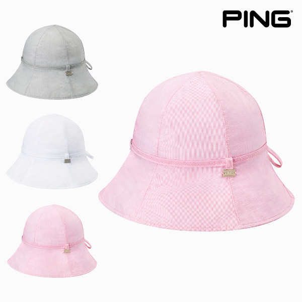 핑 튤립 버킷햇 골프모자 여성