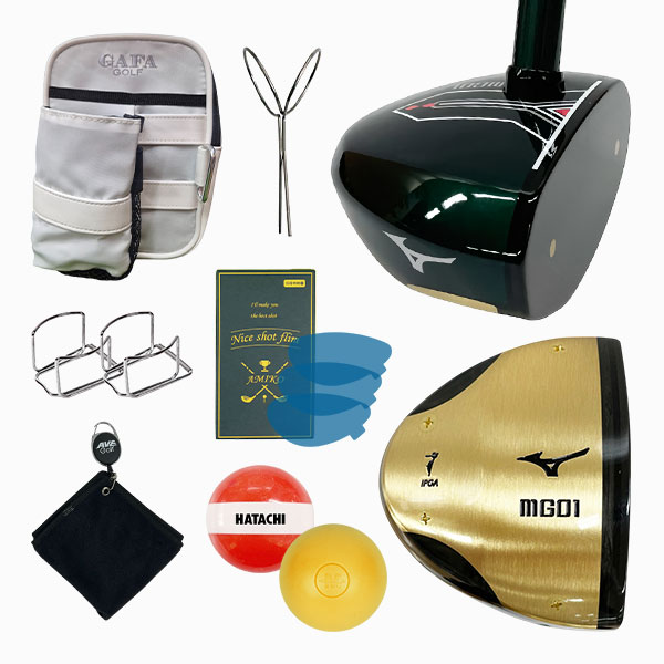 미즈노 MG01 파크골프채 너도밤나무, 그린 9종세트