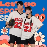 스포츠 반티 브이넥 져지 아이보리 세트