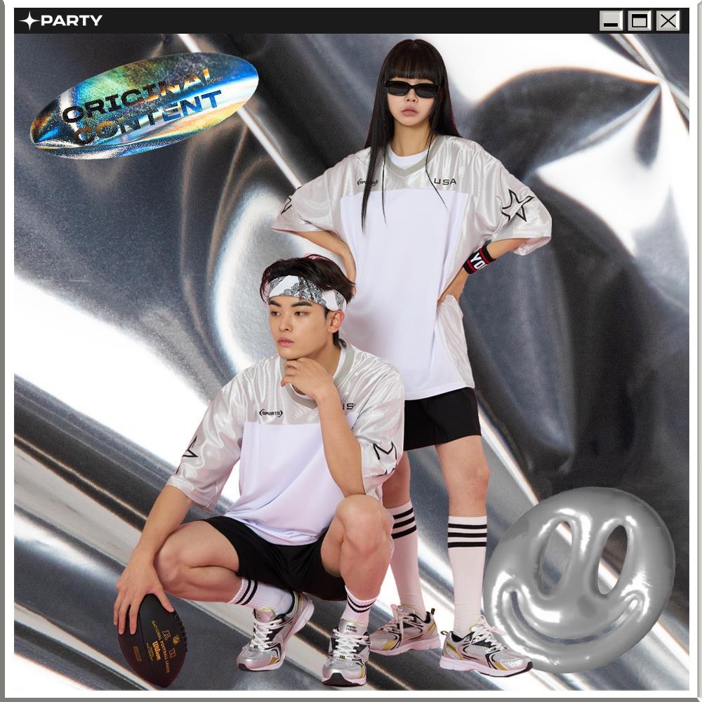 럭비져지 메쉬 실버 세트