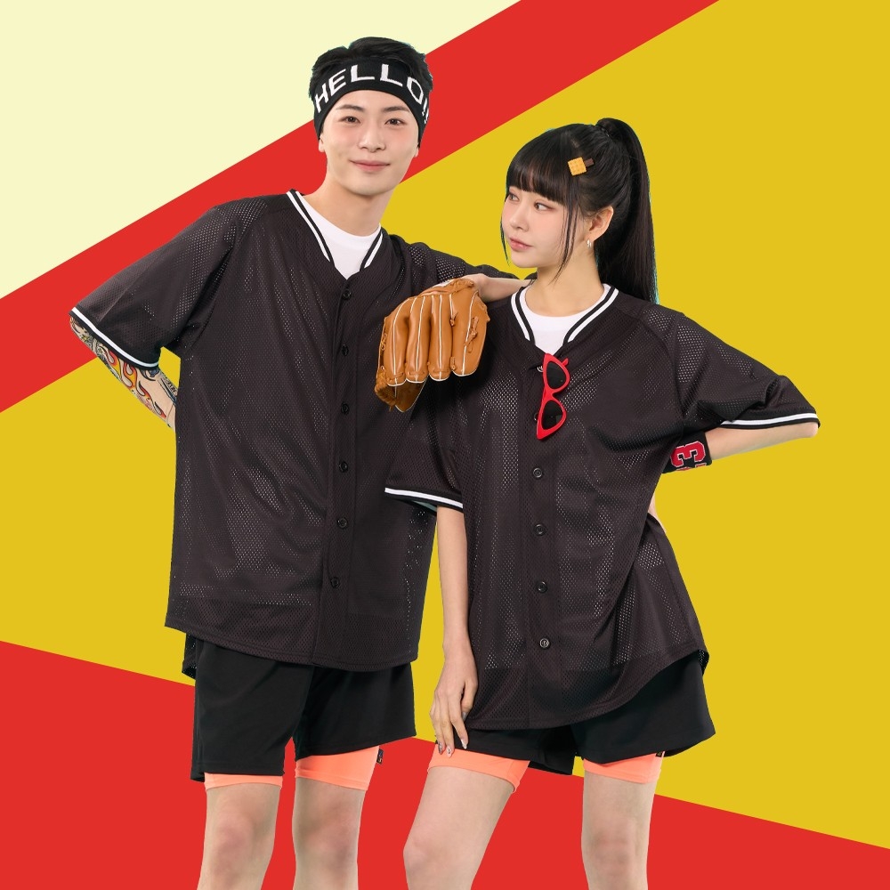 메쉬 요꼬오픈야구티 블랙