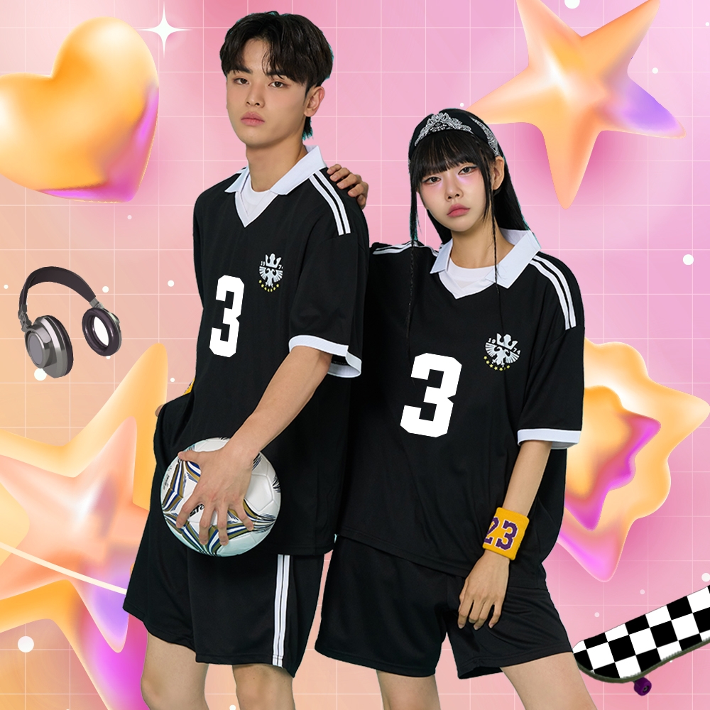 풋볼져지 축구세트 블랙