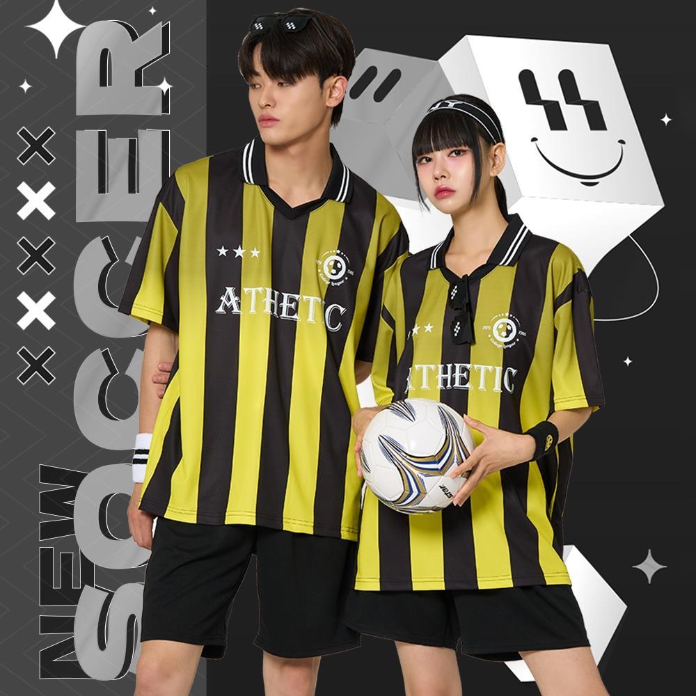 풋볼 축구복 옐로우블랙 풋볼져지 세트