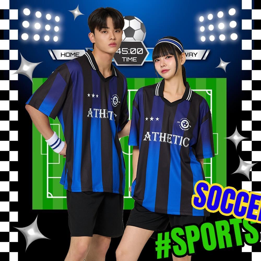 풋볼 축구복 블루블랙 풋볼져지 세트