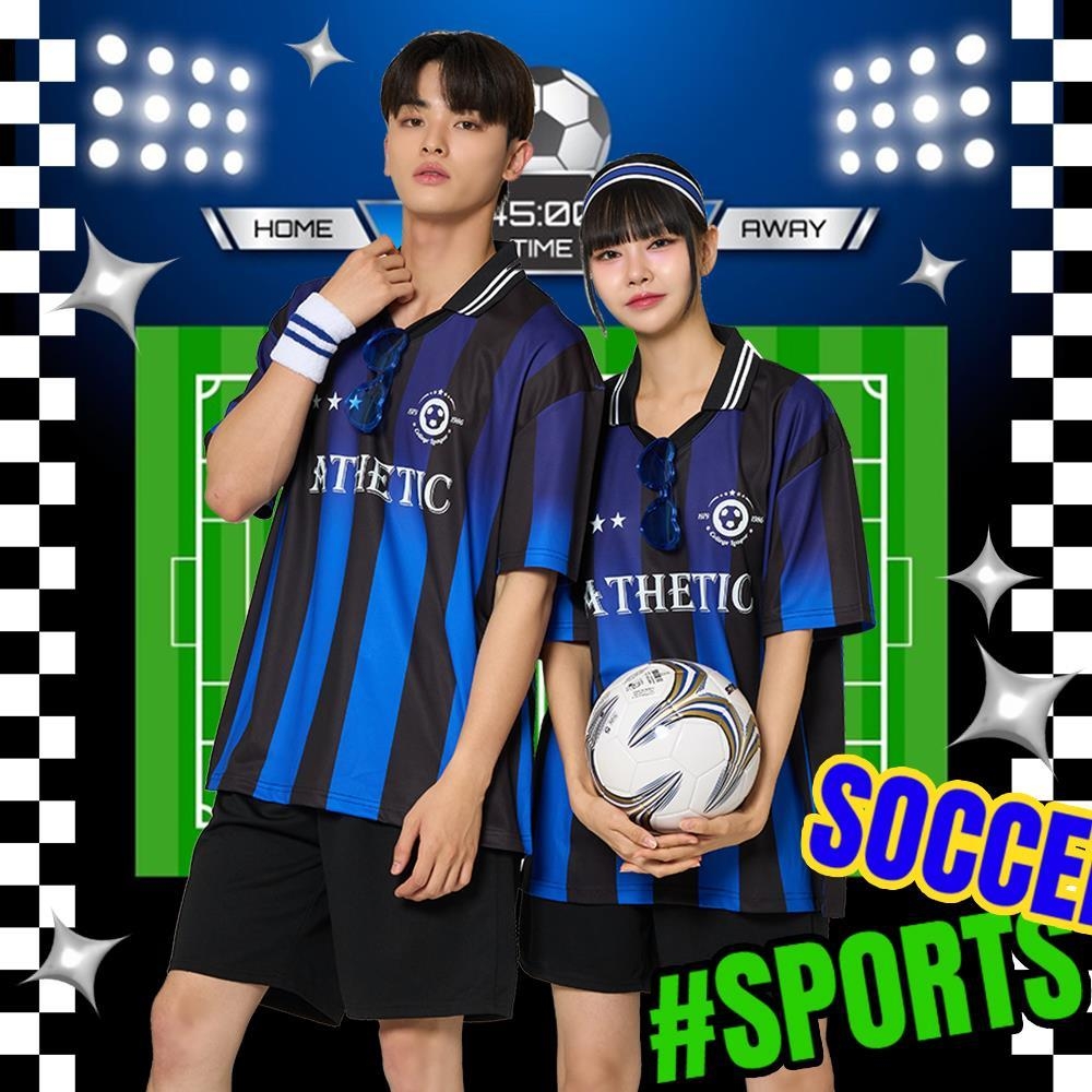 풋볼 축구복 블루블랙 풋볼져지 세트