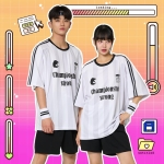 축구반티 풋볼 스트라이프 화이트세트