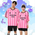 축구반티 풋볼 스트라이프 핑크세트